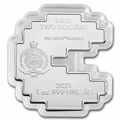 Niue: PAC-MAN coloreado 1 oz Plata 2021 Proof