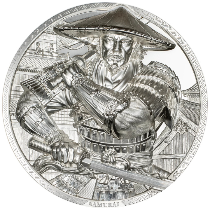 Cook Islands: Samurai 5 oz Silver 2025 Proof Ultra High Relief Coin