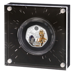 Star Wars : R2-D2 et C-3PO coloré 50 pence d'argent 2023 Proof