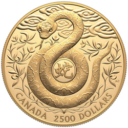 Canada: Lunar Year of the Snake $2500 Złoto 2025 Proof