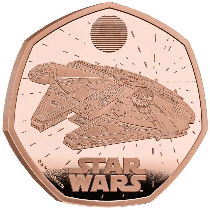 Star Wars: Millennium Falcon 50 pence arany 2024 Proof