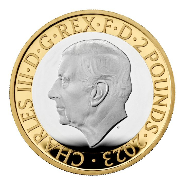 A Flying Scotsman századik évfordulója 2 font aranybevonatú, színes ezüst 2023 Proof Piedfort