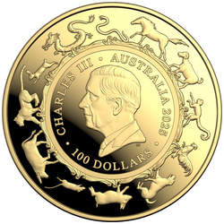 RAM: Lunar - Jahr der Schlange 1 oz Gold 2025 Proof Domed Coin