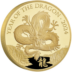 Monnaie royale lunaire : Année du Dragon 1000 grammes d'or 2024 Proof