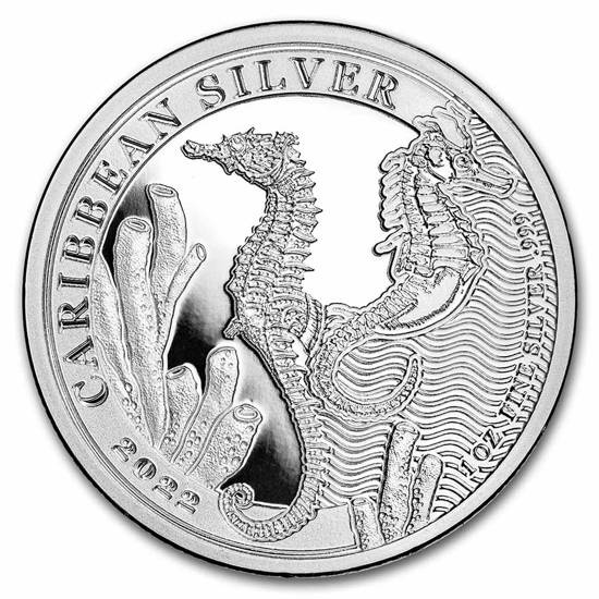 Barbados: Seahorse 1 oz Silver 2022
