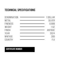 Fiji: Steamboat Willie 1 oncia d'argento 2024 Moneta antica