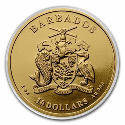 Barbados: Konik Morski 1 uncja Złota 2021