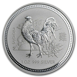 Lunar I: Jahr des Hahn 1 oz Silber 2005