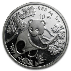 Chińska Panda 1 uncja Srebra 1992