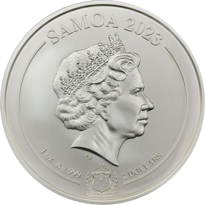 Samoa: Four Guardians - White Tiger 1 oz Silver 2023