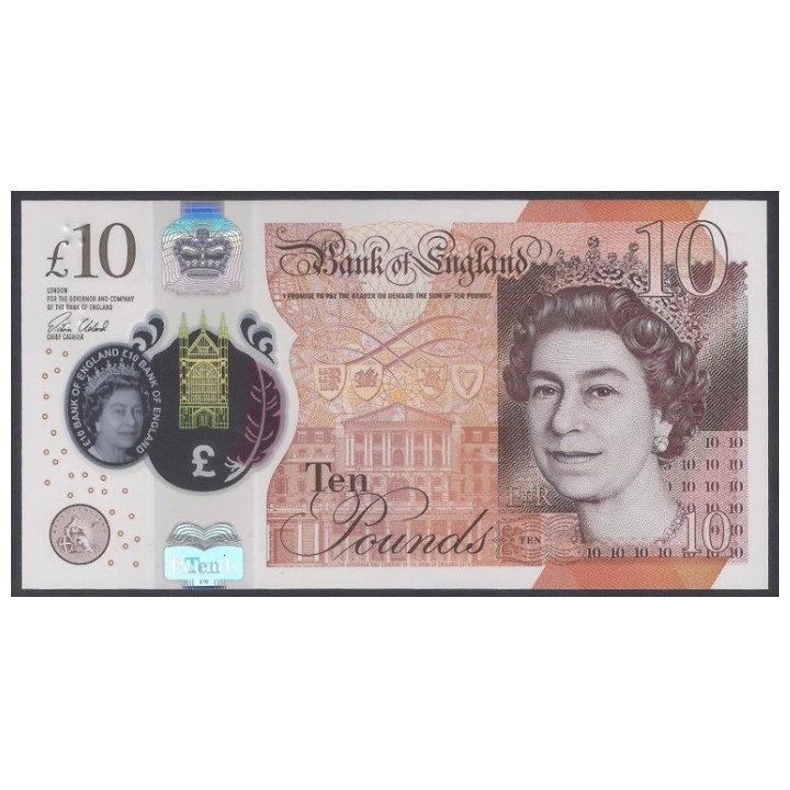 Bancnotă de 10 Lire Sterline Britanice - Regina Elisabeta a II-a Circulată
