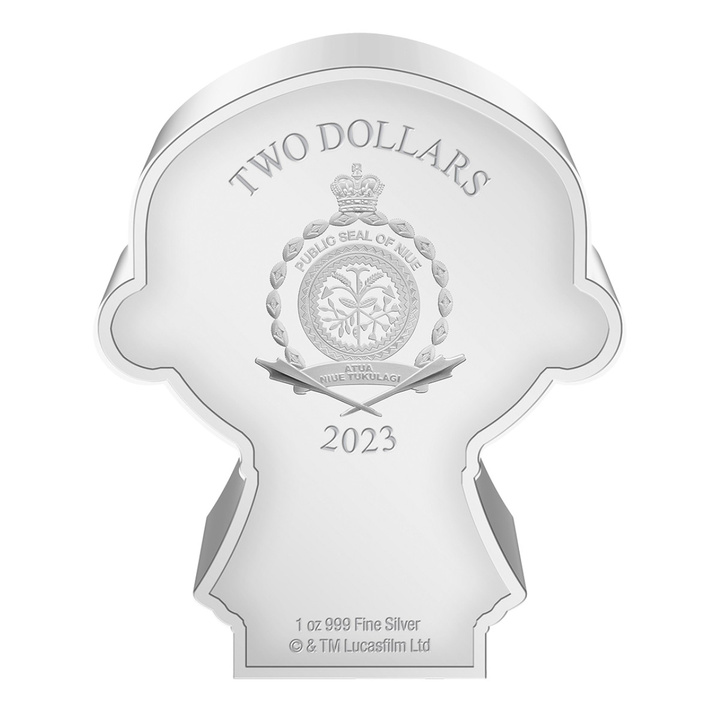 Niue: Moneda Chibi de Star Wars Mace Windu coloreada, 1 onza de plata, 2023, Proof