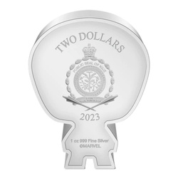Niue: Marvel Iron Man Chibi Coin – Colorized 1 oz Silver, 2023, Proof.