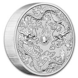 Doppeldrachen 10 oz Silber 2021