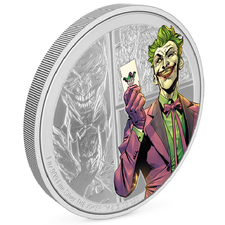 Niue: DC Villains - The Joker coloreado 1 oz Plata 2023 Proof