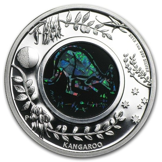 Australisches Känguru 1 oz Silber 2013 PROOF OPAL