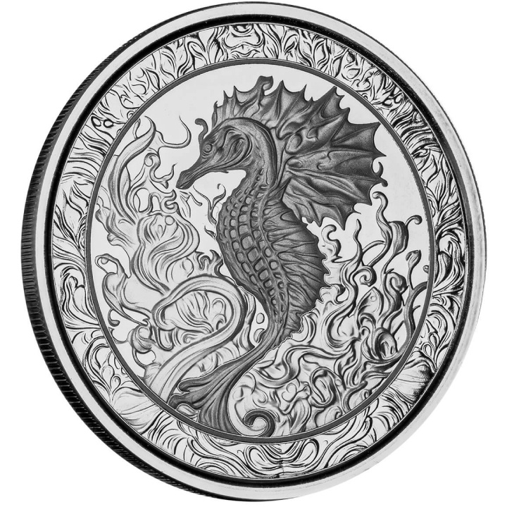 Samoa: Seahorse 1 oz Silver 2023 Prooflike Coin