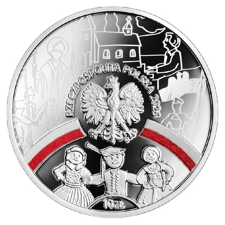 In Poland I Believe – Polish National Community Colorized 10 Zloty Silver 2026 Proof