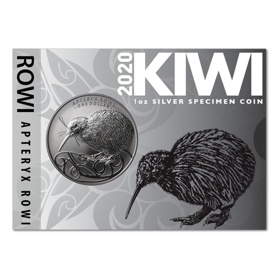 Kiwi 1 oz Plata 2020 (Niquelado Negro)