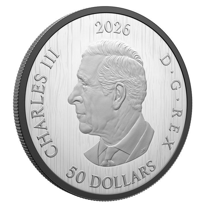 Сребърна монета Triple Maple 5 унции сребро 2026 Proof