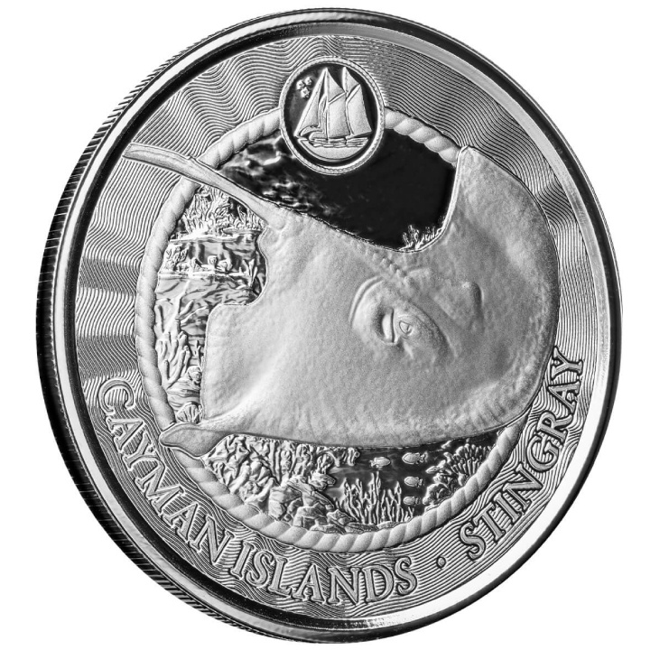 Cayman Islands: Stingray 1 oz Silber 2024 Prooflike