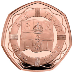 200 anni della RNLI 50 pence oro 2024 Proof