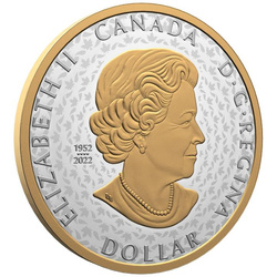 Canadá: Dólar de la Paz bañado en oro 1 oz Plata 2024 Proof Ultra High Relief Coin
