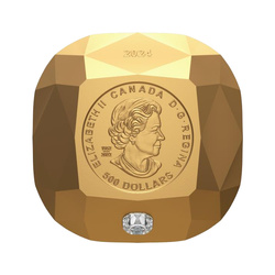 Canada: De Beers Ideal Cut Cushion Diamond $500 Gold 2024 Shaped Matte Proof Coin