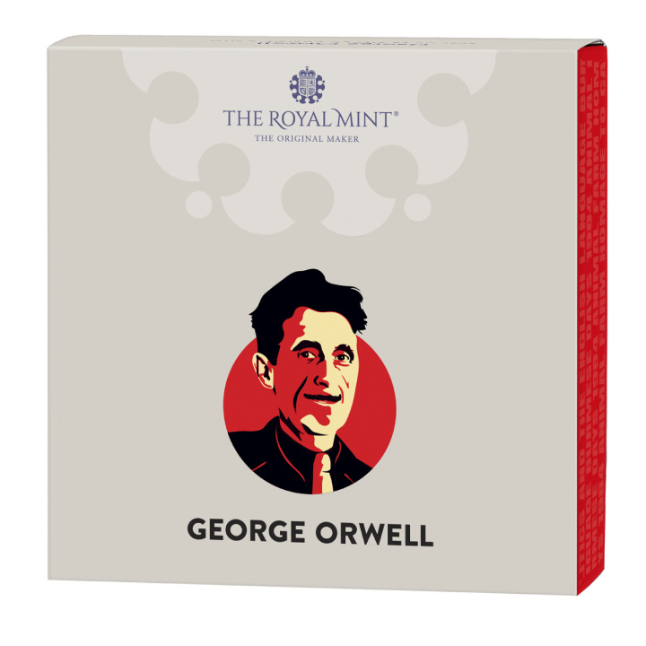 George Orwell £2 Silber 2025 Gilded Proof Coin