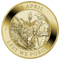 Anzac Day 13,5 g Bronz de aluminiu 2022 în cartonaș verde