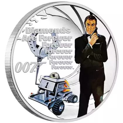 Tuvalu: Diamonds Are Forever kolorowany 1/2 uncji Srebra 2021 Proof