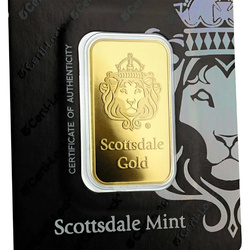 Sztabka Argor - Heraeus - Scottsdale Lion 1 uncja Złota
