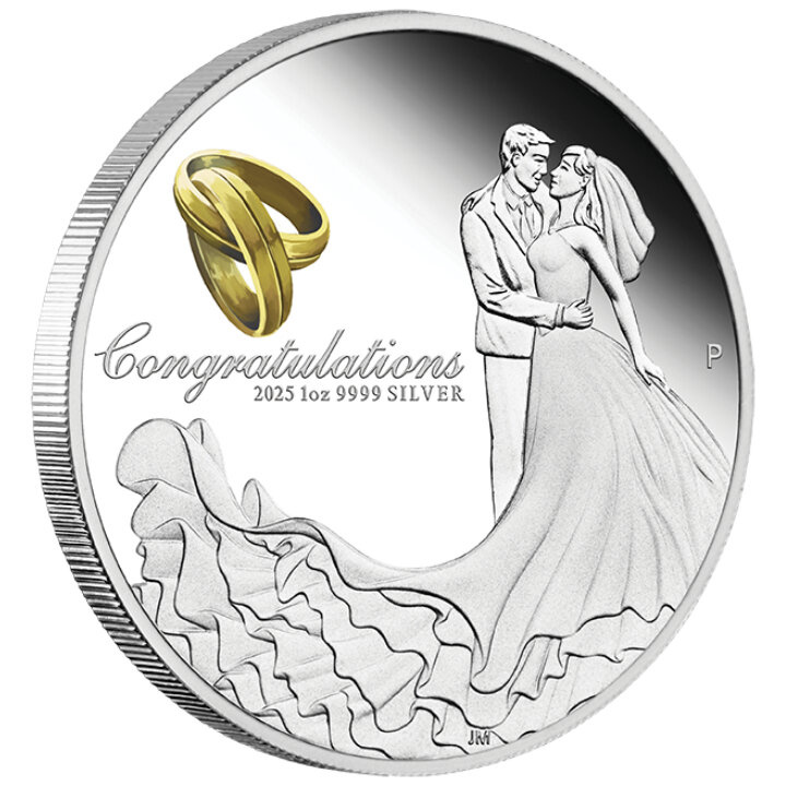 Wedding coloured 1 oz Silber 2025 Proof