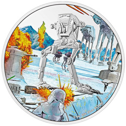 Niue: Star Wars - AT-ST Walker coloured 5 oz Silber 2022 Proof