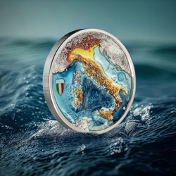 Cook Islands: Repubblica Italiana kolorowany 2 uncje Srebra 2025 Proof