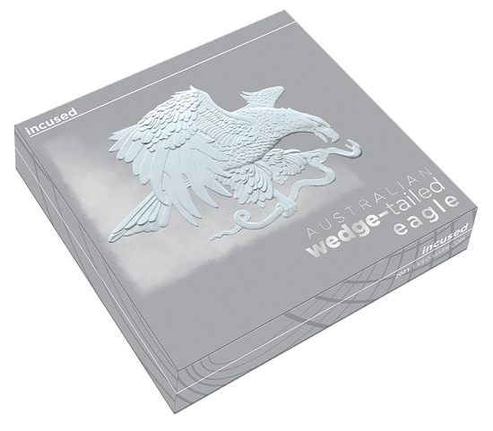 Australian Wedge-Tailed Eagle 1000 gramm Silber 2021 Incused coin