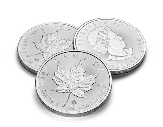 Hoja de Arce Canadiense 1 oz Plata PAQUETE DE 500 PAQUETES