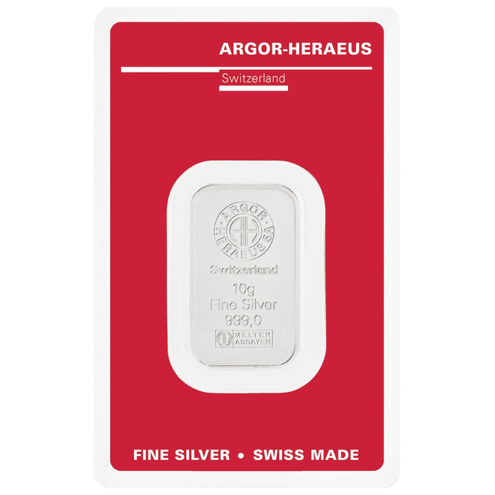 Silberbarren Argor-Heraeus 10 g Silber
