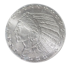 5$ Indian Design 1 oz Silber Round