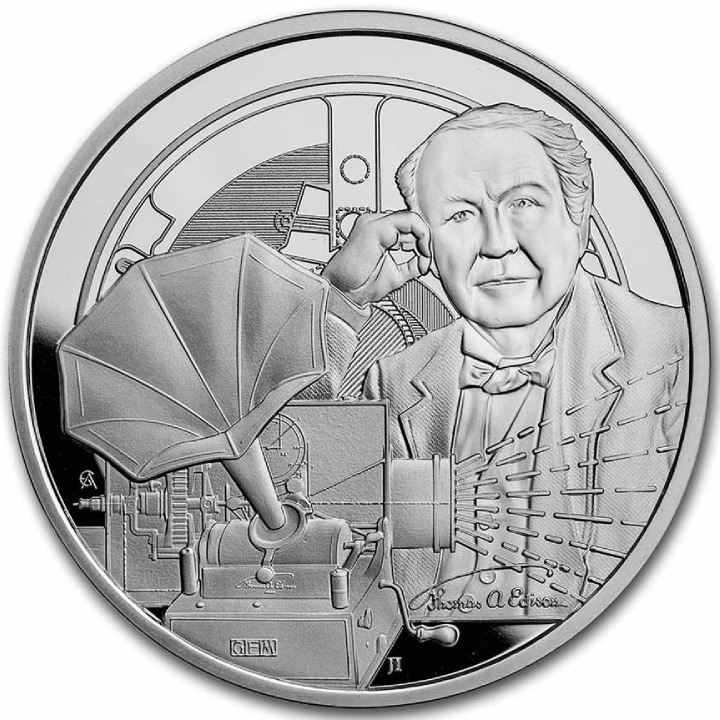 Niue: Icone di ispirazione - Thomas Edison 1 oncia d'argento 2023 Proof