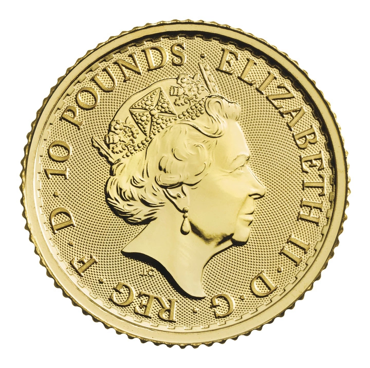 Britannia – královna Alžběta II. 1/10 unce zlata 2023
