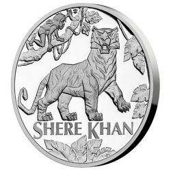 Niue : Le Livre de la jungle - Tigre Shere Khan 1 Argent 2022 Proof