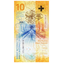 Bancnot Elveția 10 franci 10 CHF în circulație