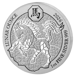 Rwanda: Lunar - Year of the Horse 1 oz Silver 2026