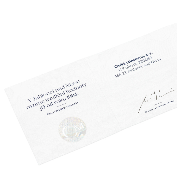 Niue: Czech Lion 1 uncja Złota 2023 Proof z Hologramem