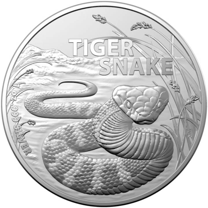 Ausztrália leghalálosabb állatai: Tigris kígyó 1 uncia ezüst 2024