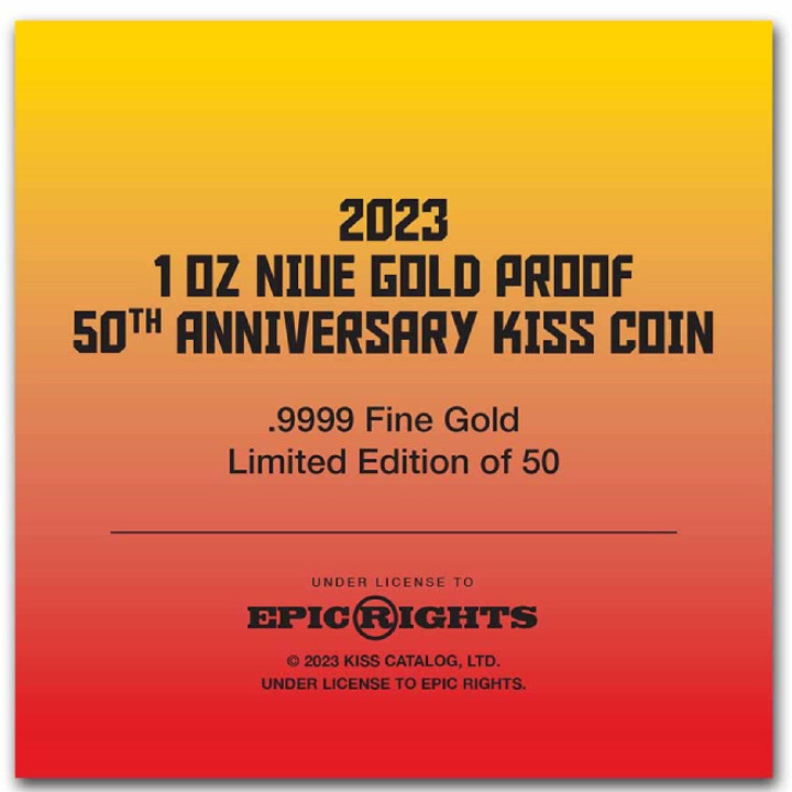 Niue: KISS 50th Anniversary 1 uncja Złota 2023