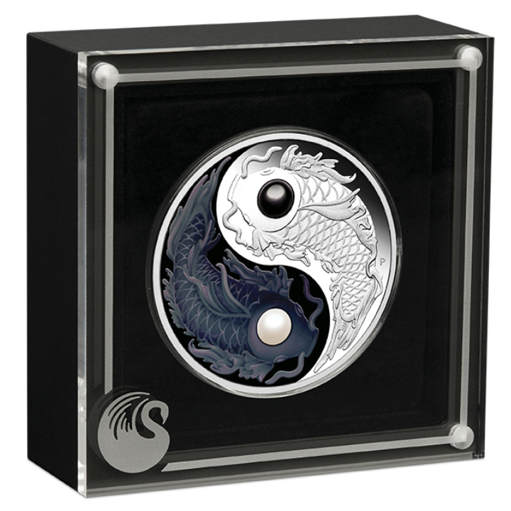 Tuvalu Yin Yang Koi de color 5 oz Plata 2024 Proof