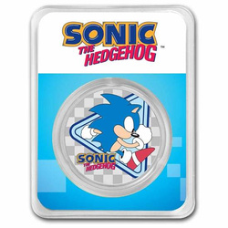 Niue: Sonic The Hedgehog barevný 1 unce stříbra 2022 Slab