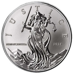 Silver Coin Scottsdale Mint: Lady Justice 1 oz Silver 2026